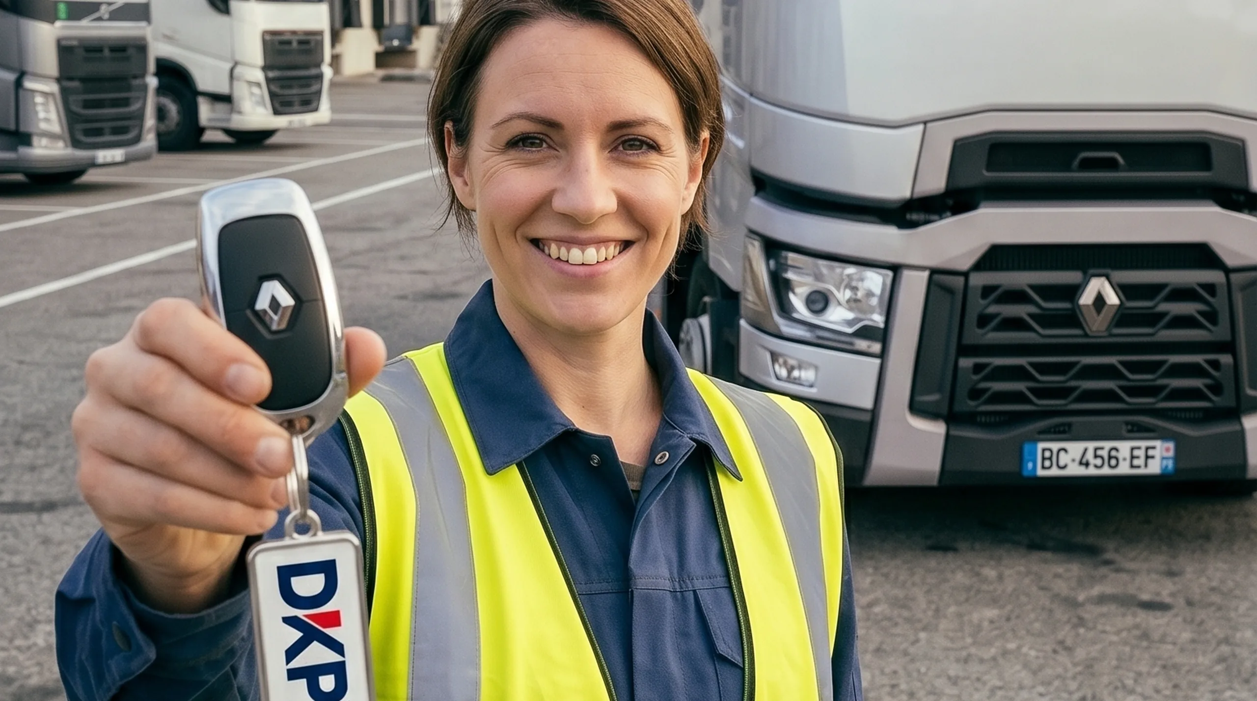 Technicien DKP reproduisant une clé de camion sur site