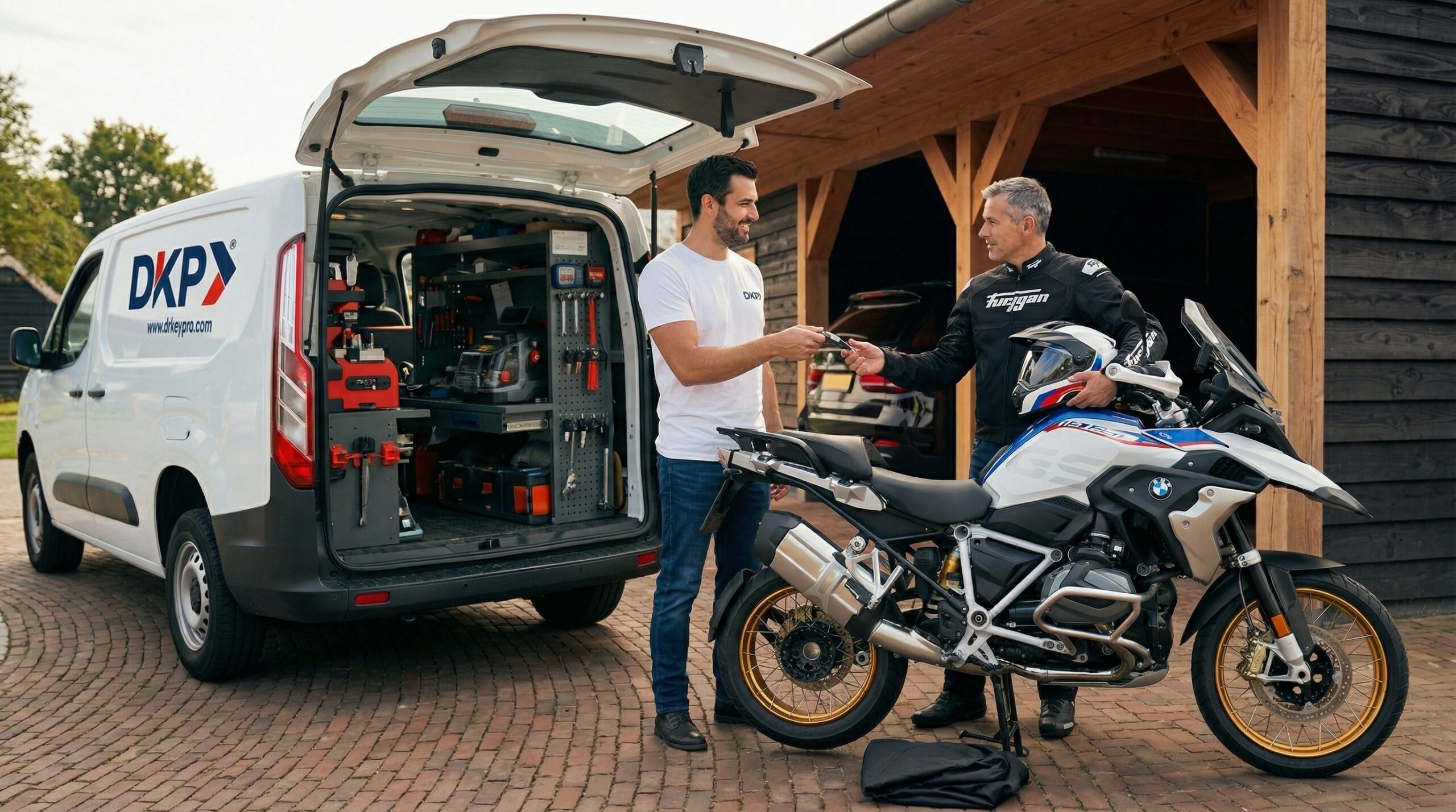 Technicien DKP intervenant en urgence pour clé de moto perdue